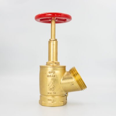 GPM 131 – Válvula Globo Industrial 45º PN 20 2.1/2” 11BSP x 5FPP em Latão com Volante de 117mm