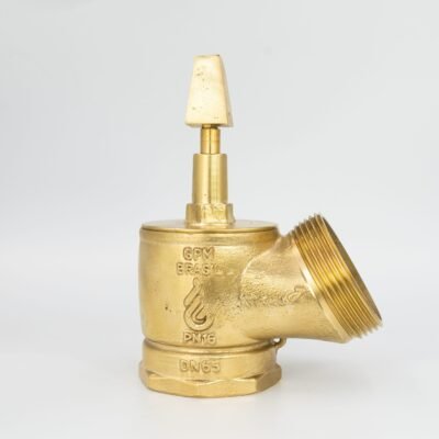 GPM 121 – Válvula Globo Industrial 45º PN 16 2.1/2” 8NPT x 7.1/2NH em Latão com Recalque