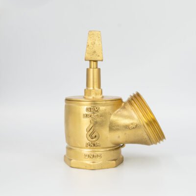 GPM 120 – Válvula Globo Industrial 45º PN 16 2.1/2” 11BSP x 5FPP em Latão com Recalque