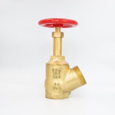 GPM 142 – Válvula Globo Crane Médio Industrial 45º 300LBS 2.1/2” 8NPT x 7.1/2NH em Latão com Volante de 150mm