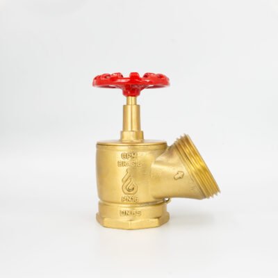 GPM 112 – Válvula Globo Industrial 45º PN 16 2.1/2” 11BSP x 5FPP em Latão com Volante de 90mm