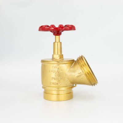 GPM 09 – Válvula Globo Industrial 45º PN 16 2.1/2” Grooved 73MM x 5FPP em Latão com Volante de 90mm