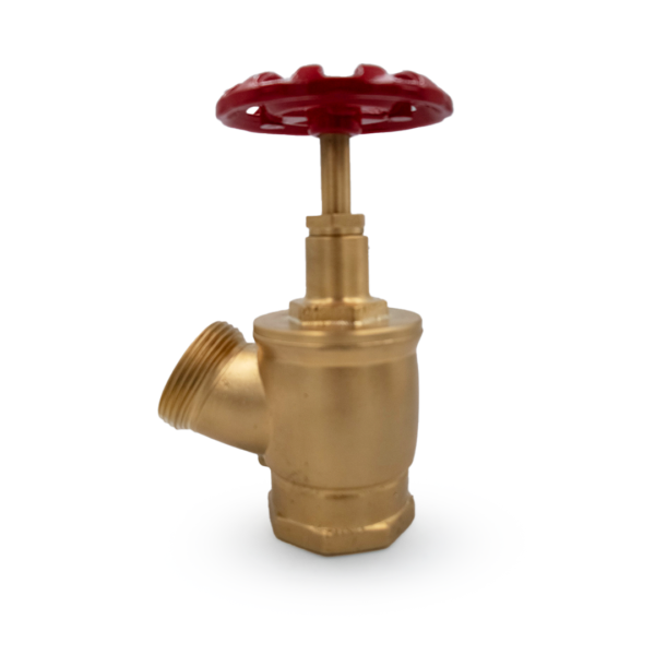 GPM 06 – Válvula Globo Industrial 45º PN 16 1.1/2” 11BSP x 9NH em Latão com Volante de 90mm