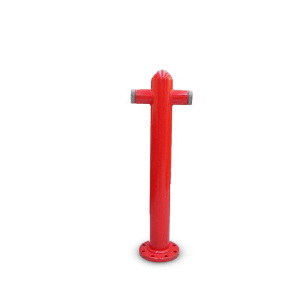 GPM 888 - Coluna de Hidrante Tipo T Com duas saídas 2.1/2 11BSP FLANGEADA 4" ACO CARBONO SEM COSTURA 1 METRO NBR 5580