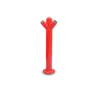 GPM 833 - Coluna de Hidrante Tipo Y Com duas saídas 2.1/2 8NPT SCH 40 FLANGEADA 4" ACO CARBONO SEM COSTURA SCH 10 1 METRO NBR 5590