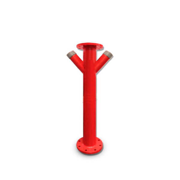 GPM 752 - Coluna de Hidrante DN 4" Tipo Y Com duas saídas 2.1/2 8NPT COM FLANGE PARA CANHAO DE 4" SCH 40 SEM COSTURA